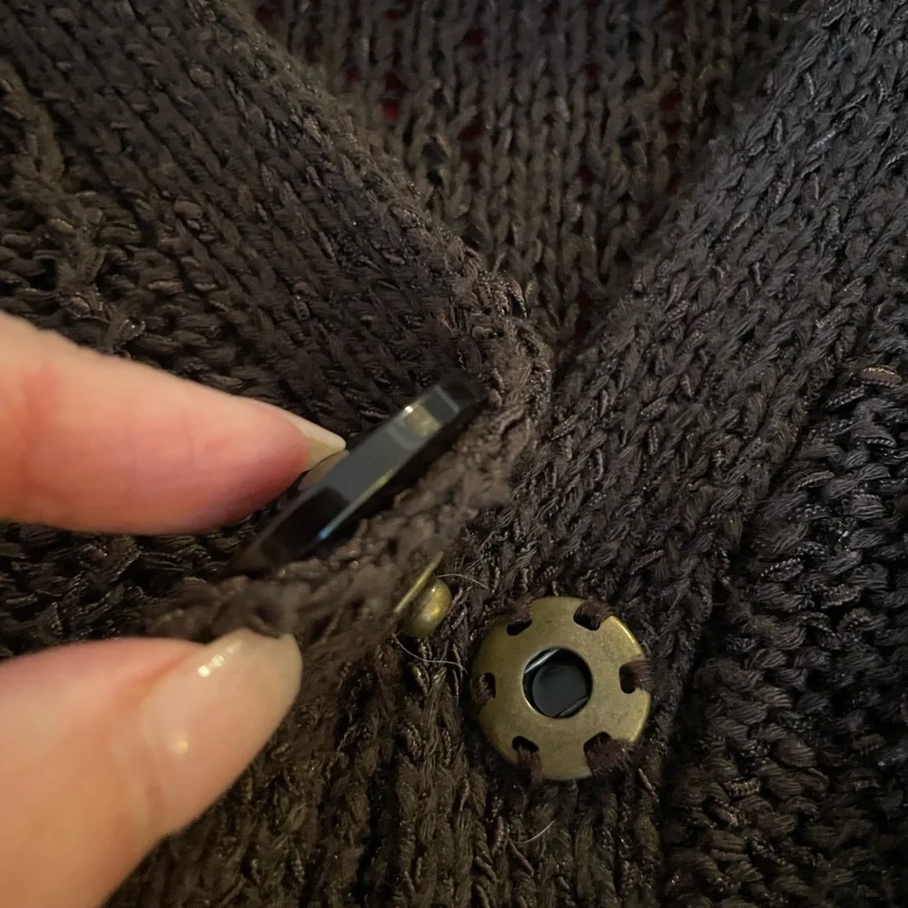 Tweeds Loose Knit 3/4 sleeve Cardigan - Picture 4 of 10